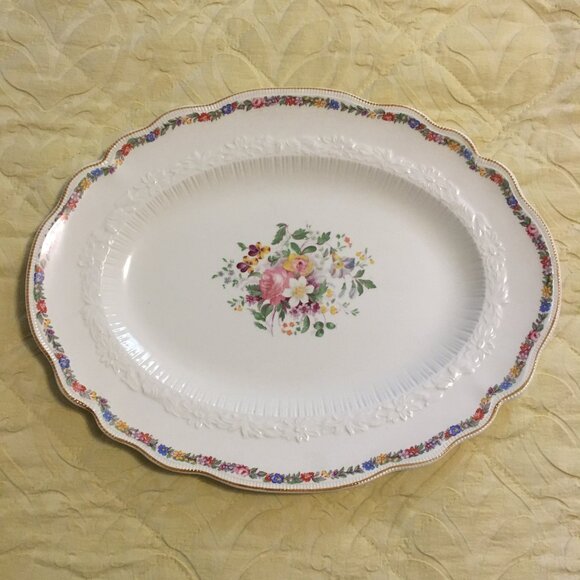 Vintage Old Staffordshire Johnson Bros England MARLOW Medium Serving Platter - Picture 9 of 14